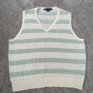 Vintage Ralph Lauren Pastel Lambswool sweater vest Size M